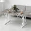 Table de cuisine extensible de style nordique, table de salle à manger extensible, avec base en tréteaux robuste
