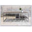 Table basse ovale en ciment de 36 po x 24 po x 15 po, design moderne et organique pour un décor minimaliste élégant.