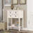 Barbe Narrow Console Table, Slim Sofa Table Sideboards Buffets with Three Storage Drawers and Bottom Shelf-1234531798