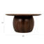 Asher Modern Mango Wood Round Accent Table, Dark Walnut-988149731