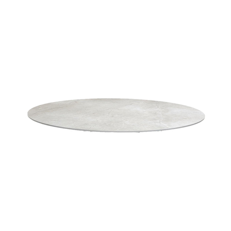 Joy Round Metal Outdoor Dining Table , 43.4'' in. W 43.4'' in. D, Beige