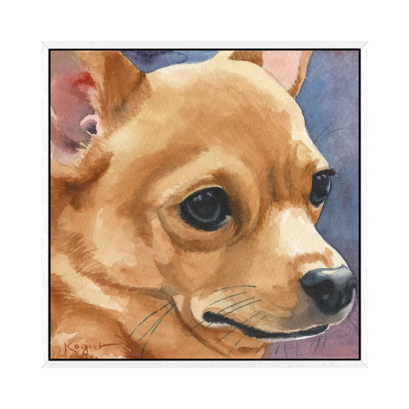 Taco by Teresa Kogut - Painting on Canvas, White Floater Framed, 66.04cm H x 66.04cm W x 3.81cm D