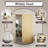 Solid Pine Arched Two-Panel Barn Door Kit With Hidden Track & Installation Hardware Kit/No Assembly Required-114224239