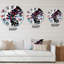 Tropical Floral Patchwork I - Horloge murale Tropical-60328847