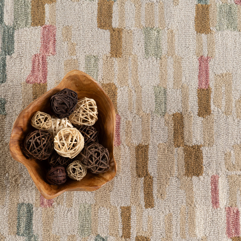 Ashmore Multi Hand Micro Hooked Wool Rug, Rectangle 5' x 8'