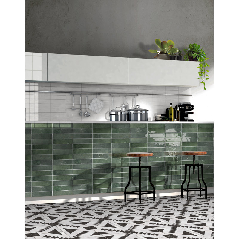Carrelage mural 2 "x 10" Memory, Vert
