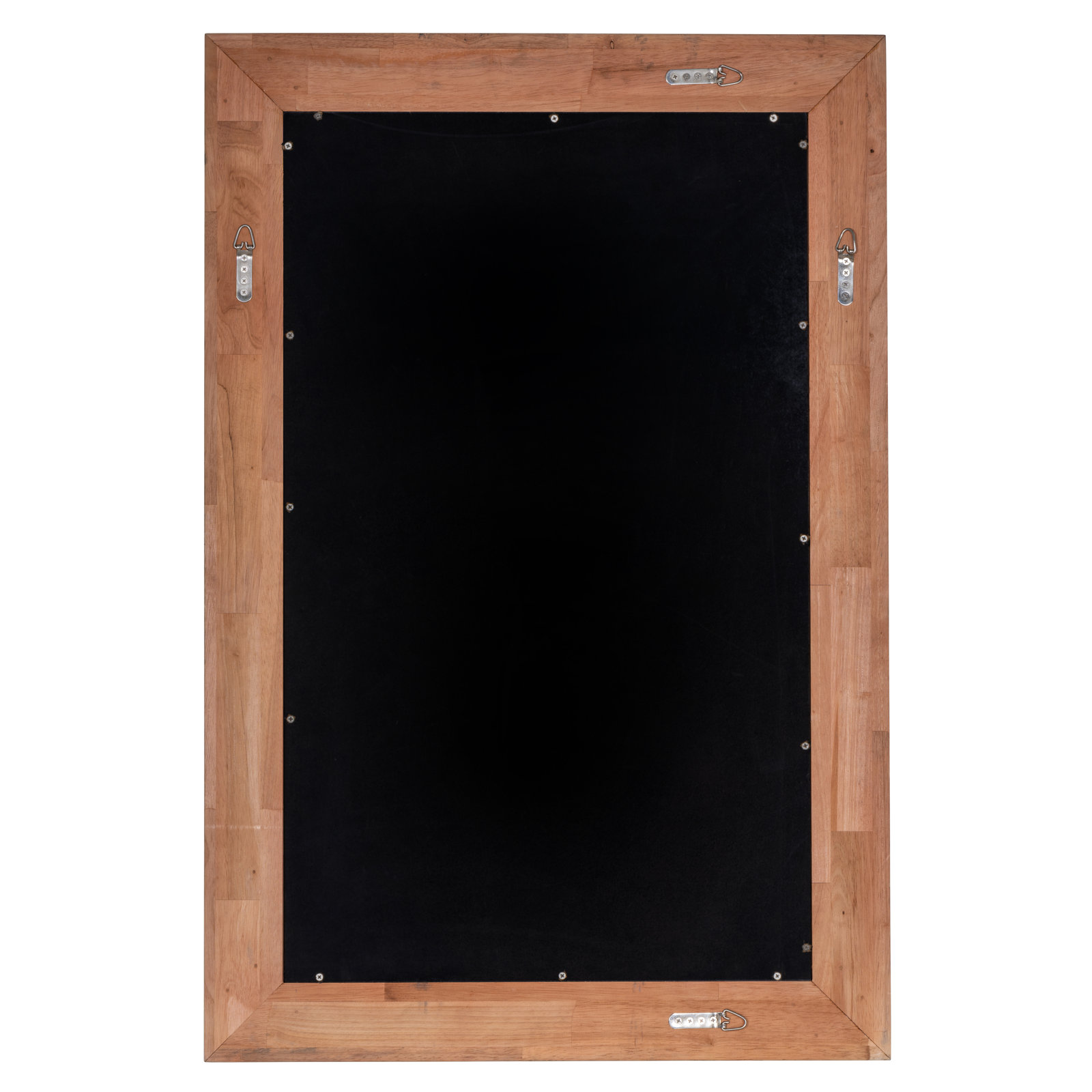 Solid Wood Rectangle Mirror, Brown