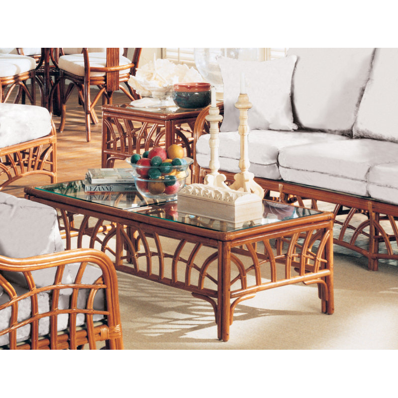 Abeer Glass Top End Table