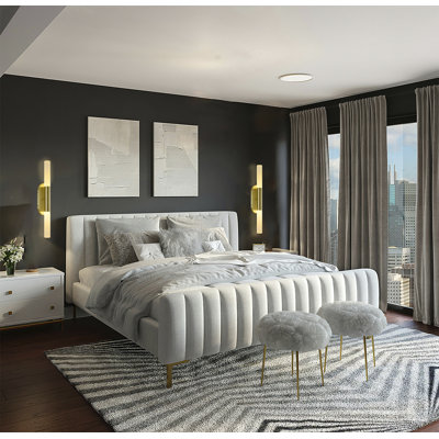 Modern 2-Light Brass Wall Sconce 