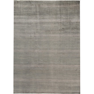Wool Area Rug in Gray/Copper
