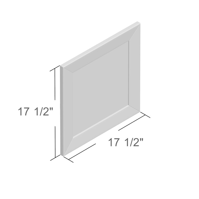 Large miroir de salle de bain contemporain, H 17,5 po x l 17,5 po