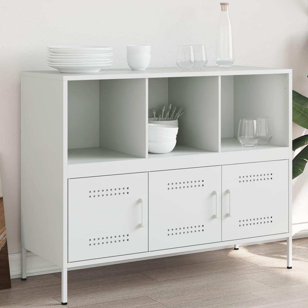 Vidaxl Sideboard Senfgelb 100,5X39x79 Cm Kaltgewalzter Stahl