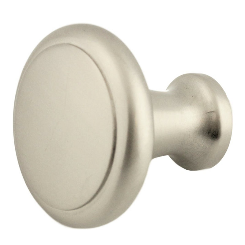 (Paquet de 5) Bouton de périmètre surdimensionné en nickel satiné de 1-3 / 4 po