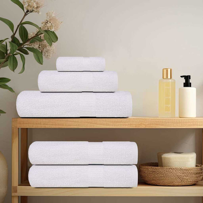 Saskya 100% Cotton Bath Towel, White