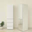 Système de placard modulaire en bois avec miroir Elise
