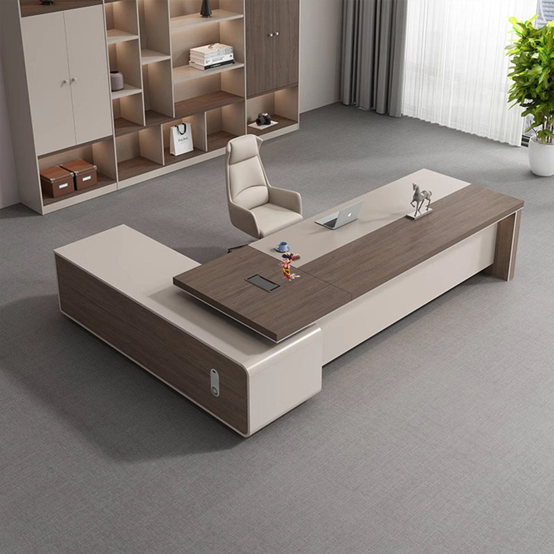Bureau de direction en L 78,74 "luxueux et élégant, 29.53" H x78.74" W x 62.99" D