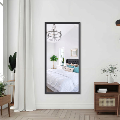Miroir de salle de bain rectangulaire surdimensionné de 60 po x 30 po avec miroir noir