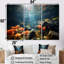 «Beautiful Coral Kingdom - Coastal Coral Under Water», ensemble d'art mural-107755424-107755426