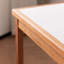 Blanc / brun pierre rectangulaire + table de salle à manger papillon en bois massif-1932138143