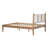 Pine Wood Platform Bed with Woven Headboard, Leather Platform Bed with High Clearance, Weight Capacity 800 lbs, No Box Spring Needed,  White Natural, Queen