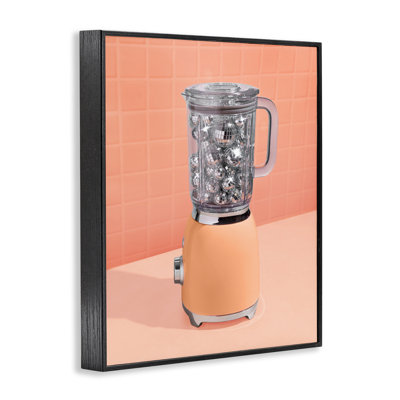 Giclée encadrée de style rétro disco orange, design par Lish Creative
