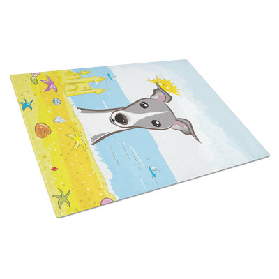 Caroline's Treasures Tempered Glass Summer Beach Cutting Board