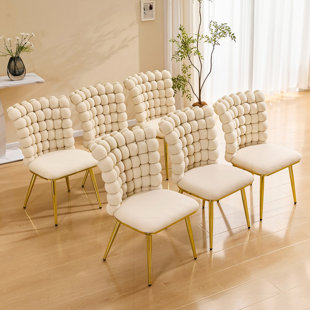 Ergonomic Tufted Accent Chair with Shiny Gold Legs