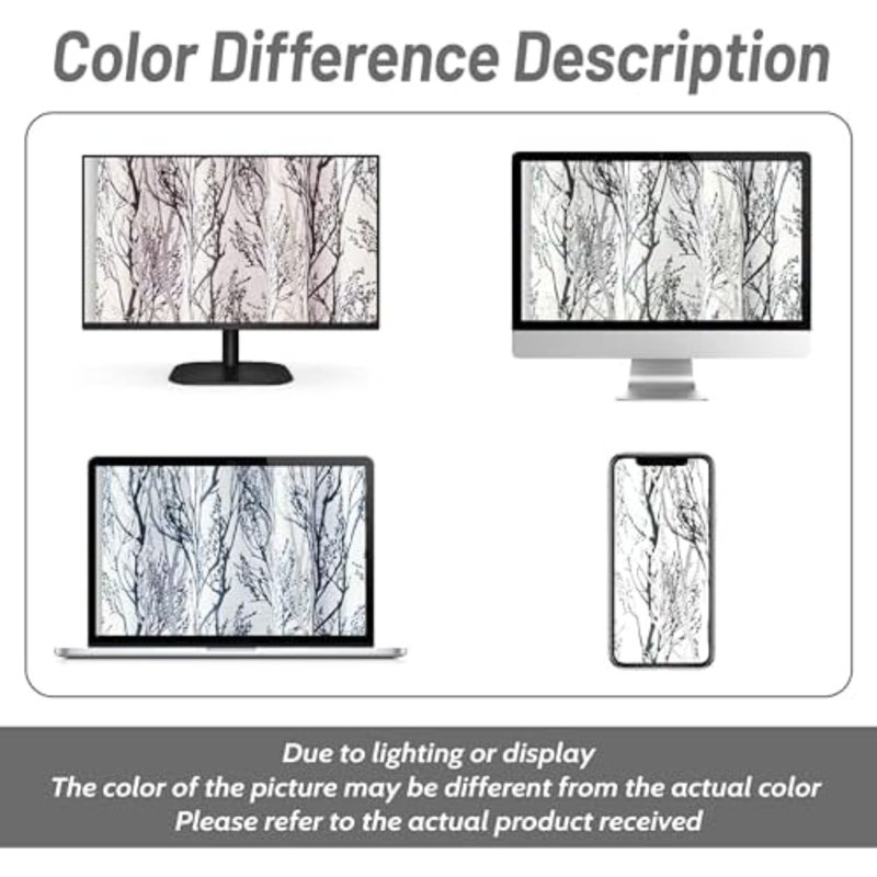 Tree Branch Linen Lined Valance Double Layer Thermal Insulated Room Darkening Blackout Valances 3 Inch Rod Pocket Short Window Valance For Living Room Bathroom 52 Inch By 14 Inch Gray