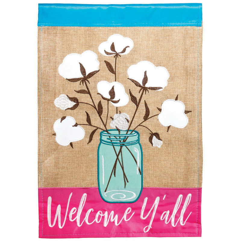 Drapeau de jardin en polyester 2 pi 1 po x 6 pi 1 po
