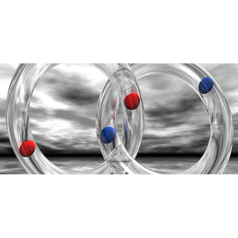 «Glass Rings and Spheres Horizontal», impression sur toile tendue, H 24 po x l 48 po