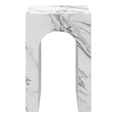 Contemporary ECC Concrete Contract Grade Accent Table - Bulgari White