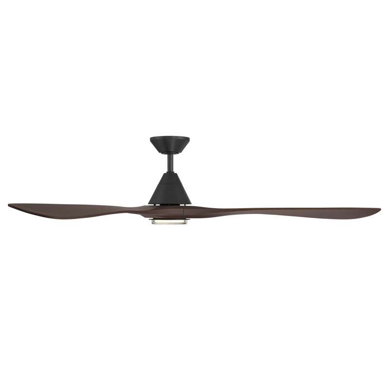 Ventilateur de plafond intelligent en bois naturel 72 po Carve avec trousse d'éclairage à DEL sélectionnable 2700K-3000K-4000K-5000K et télécommande incluse