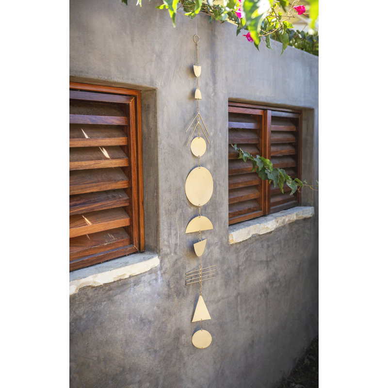 48" Gold Geometric Iron Wind Chime