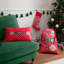 Annonciade Abstract Red Rectangular Cushion