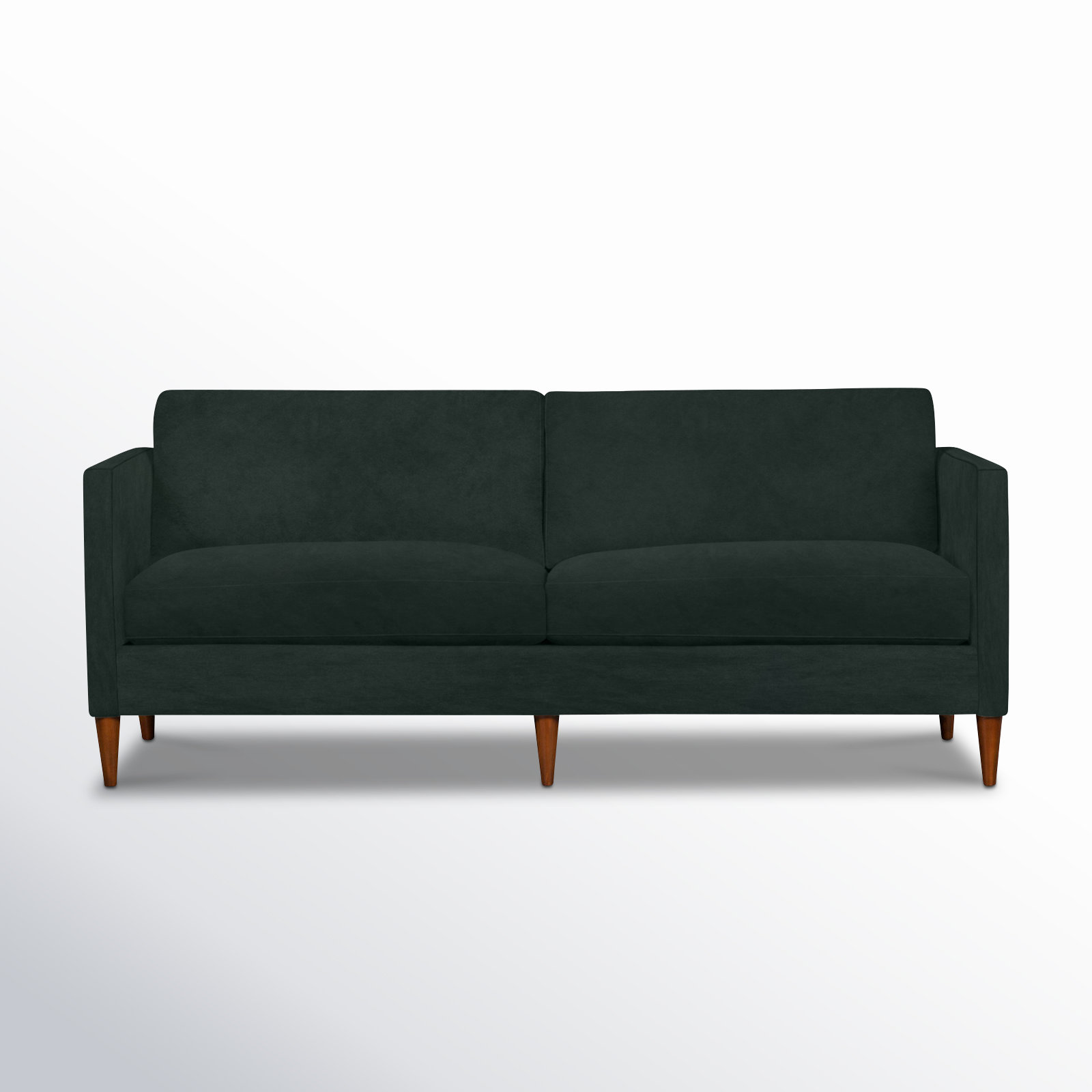 Clifford 87" Upholstered Custom Sofa, Bella Hunter Performance Velvet