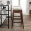 Bali 29.5" Bohemian Dark Brown Woven Rattan Backless Bar Stool with White Square Foam Cushion and Footrest for Kitchen Island or Home Bar-1585612051