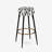 Black Zebra Print Wallpaper - Striped Bar Stools Set Of 2