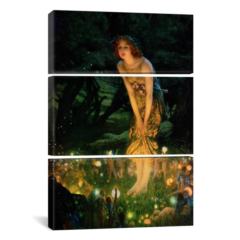 Midsummer Eve, 1908 by Hughes Canvas Print, 40" H x 26" W x 0.75" D