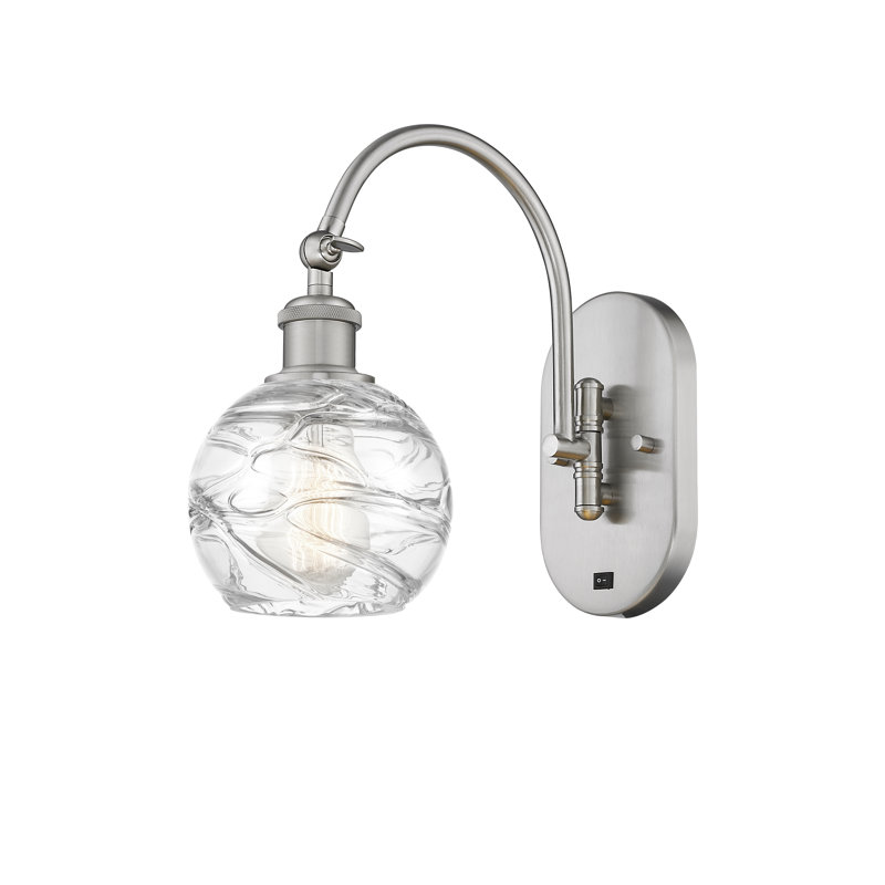 Essex Swing Arm Sconce, No Bulb Included, 11.75" H x 6" W x 13" D, Brushed Satin Nickel