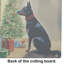 Australian Kelpie Cozy Christmas Glass Cutting Board Large