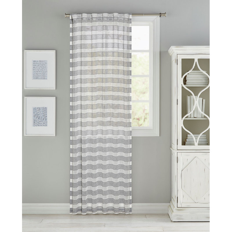 Tamio Semi Sheer Curtain, 50'' W x 108'' L, Gray