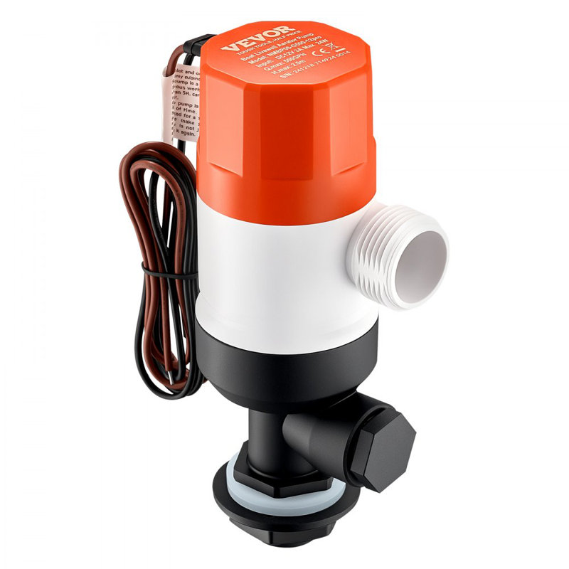 Pompe d'aérateur Livewell pour bateau 12V 500 GPH Livewell Pompe droite 2 entrées