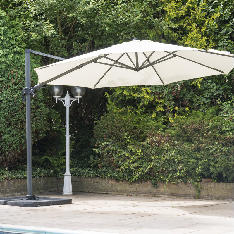 Johnny Cantilever Parasol, Natural, 240cm H x 350cm W x 350cm D