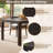 Rectangular Dining Table With Parquet-Style Top And Rounded Corners-452849347