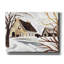  «Winter Cottage 2» par Annie Warren, art mural sur toile, 16 po x 12 po