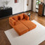 Canapé-lit convertible avec coussin cylindrique, matelas pliable en velours côtelé pour petits espaces, structure de forme fixe, salon et chambre à coucher-399570767
