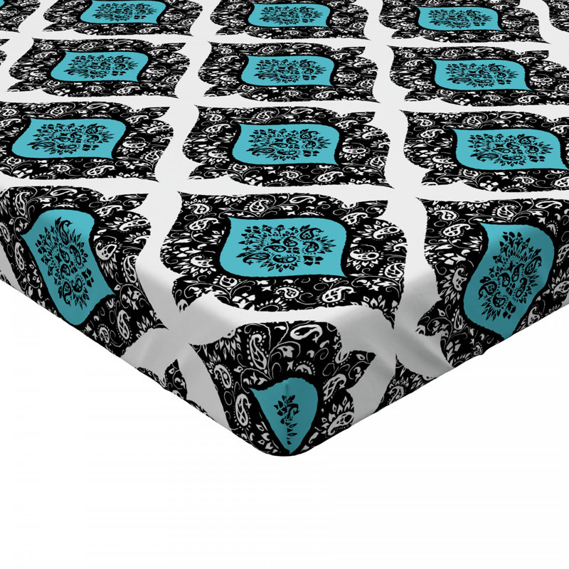 Microfiber Damask Fitted Sheet, Twin Fitted Sheet