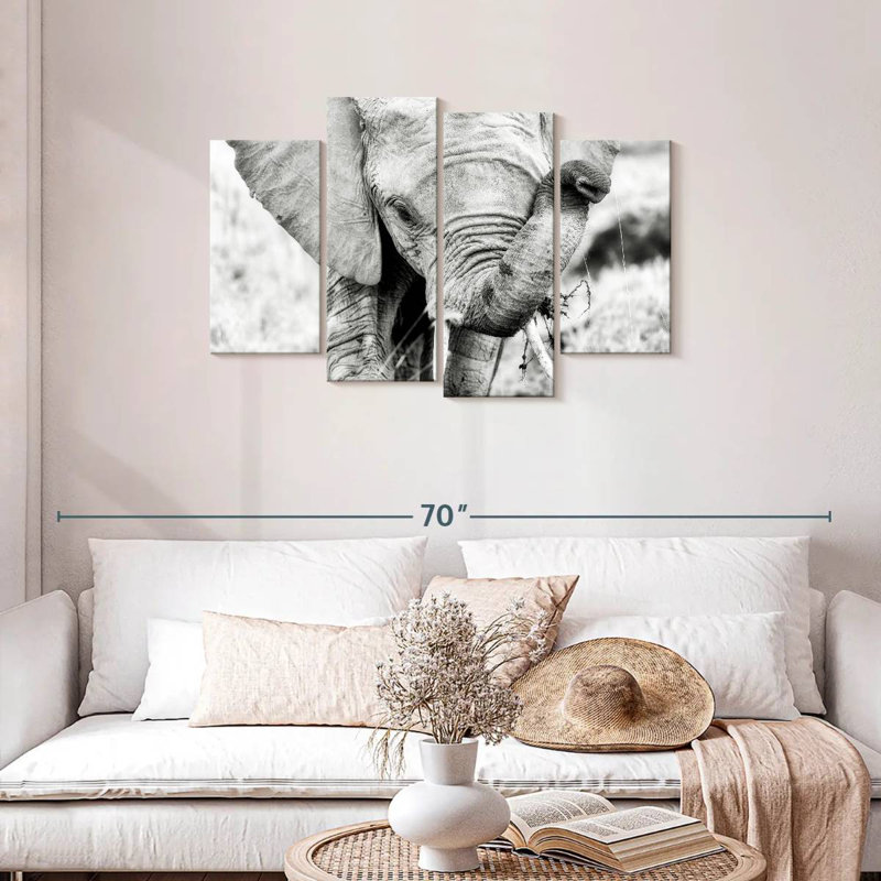 Brampt Kenyan Baby Elephant, 27" H x 43" W