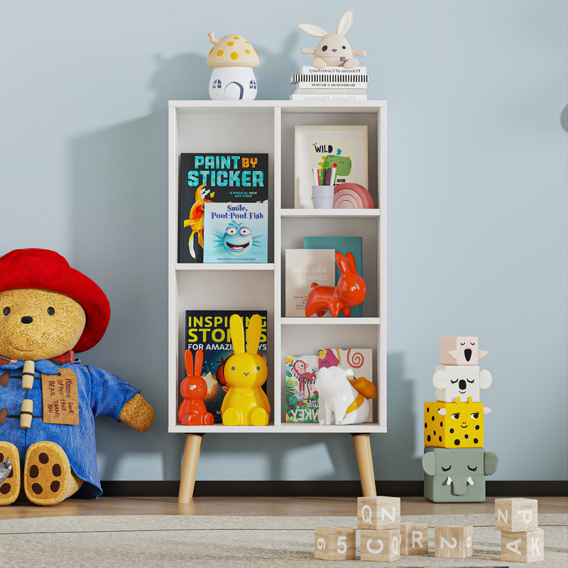 Adisyn No Subject Bookcase, French White, 36.5" H x 19.7" W x 9.4" D