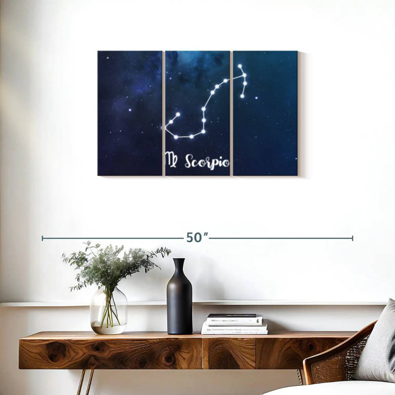 Adella Scorpio Zodiac Constellation, 20" H x 33" W